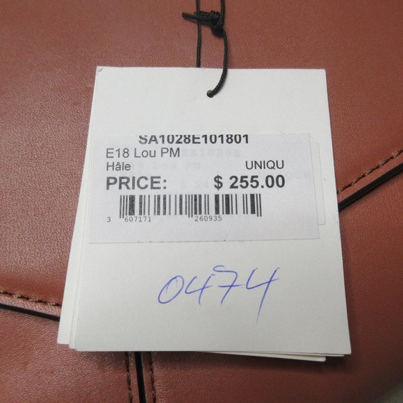 SANDRO Cognac Brown Calfskin Clutch bag nwt - Picture 4 of 11